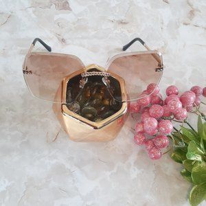 Square Rimless Fashion Sunglasses